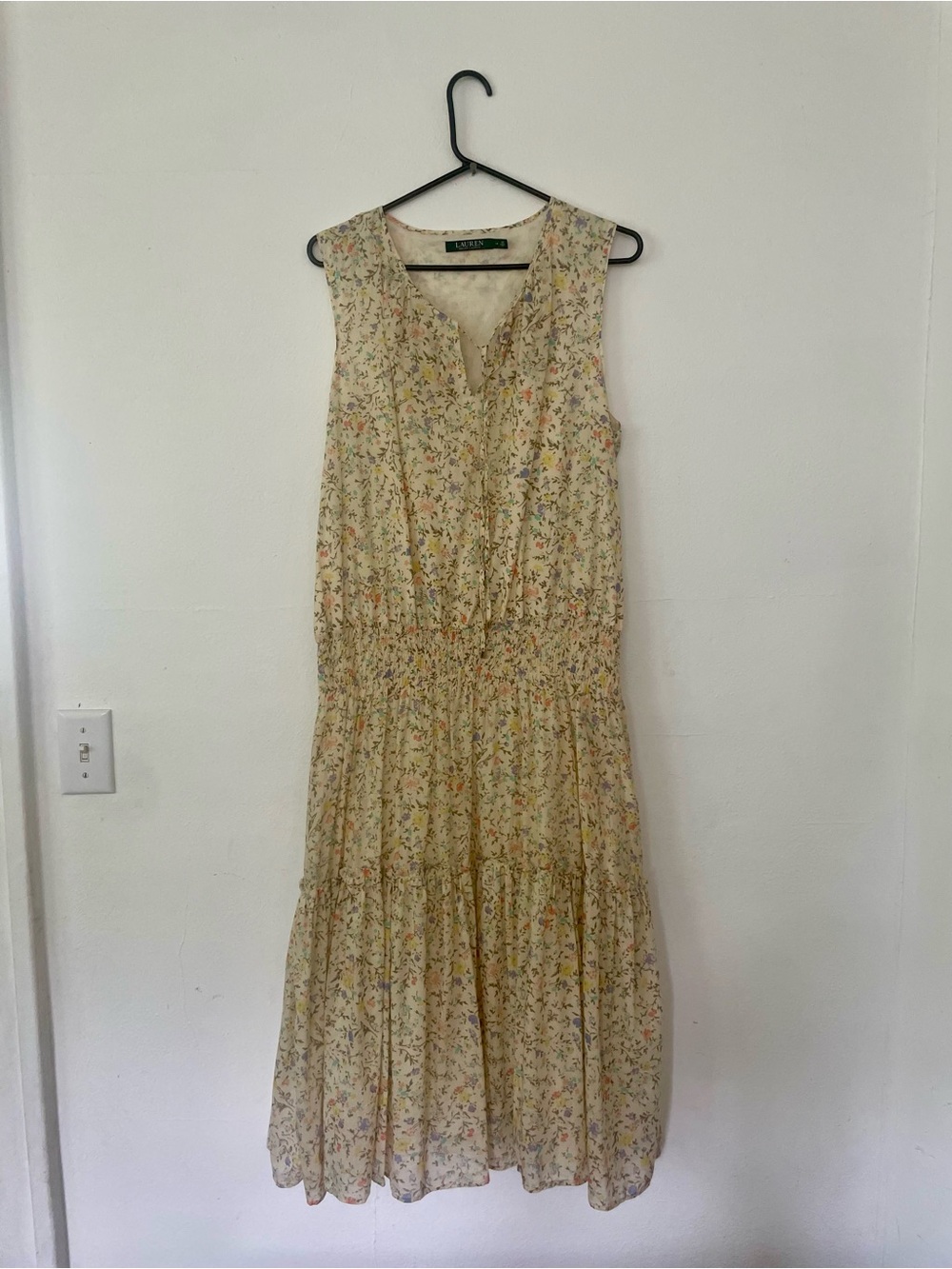 Ralph Lauren Yellow Floral Maxi Dress